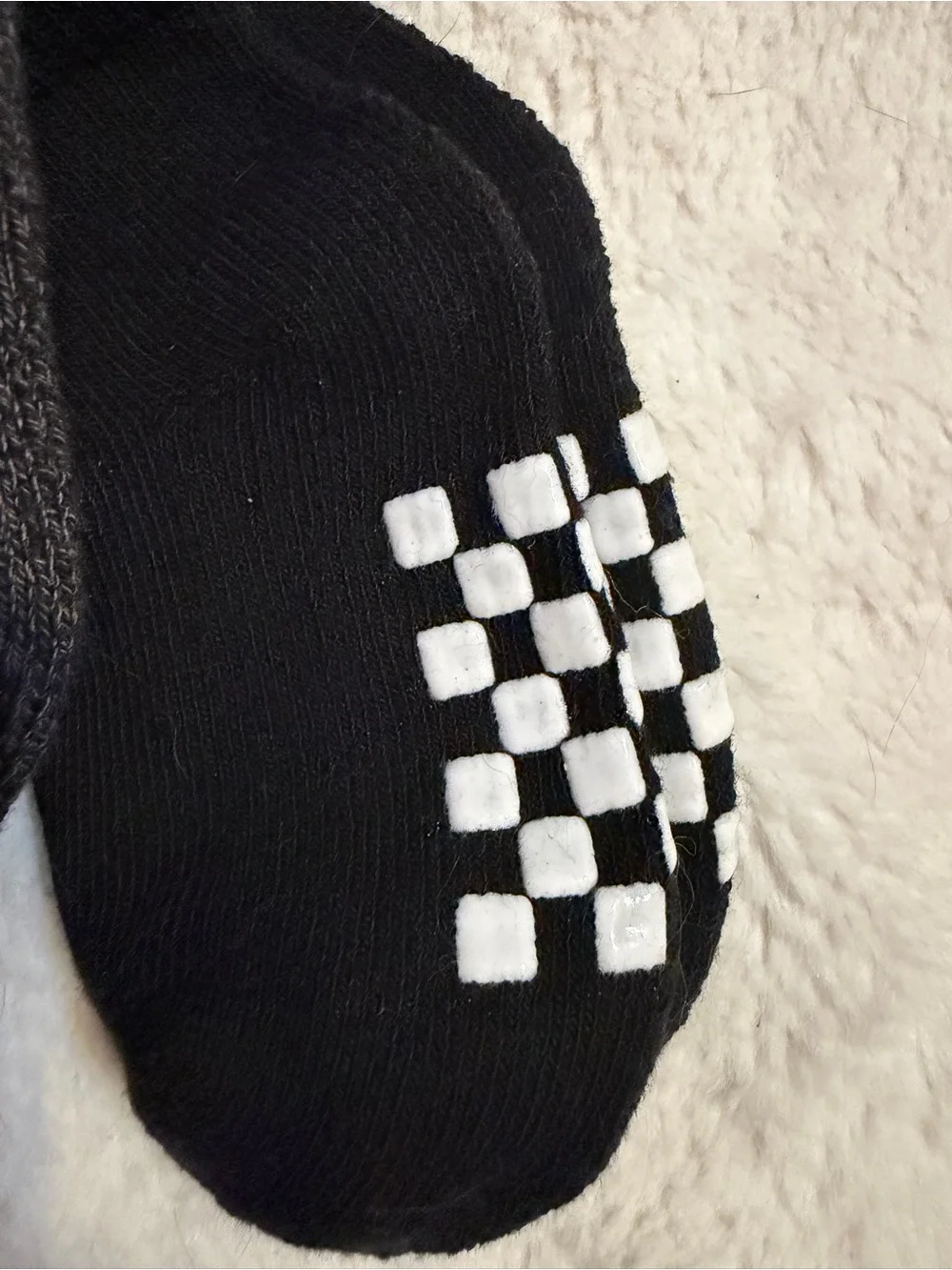Vans Baby 2-Pack Black & Charcoal Non-Skid Ankle Socks 0-12 m NWT